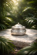 German Silver Decorative Kumkum Box
