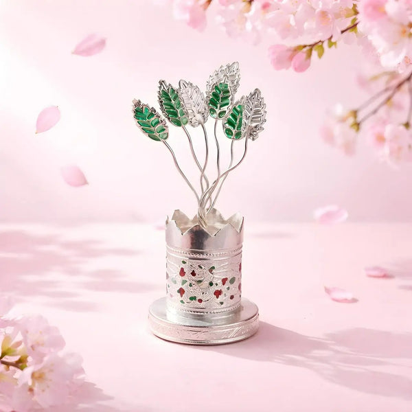 German Silver Tulasi Leaf Stand