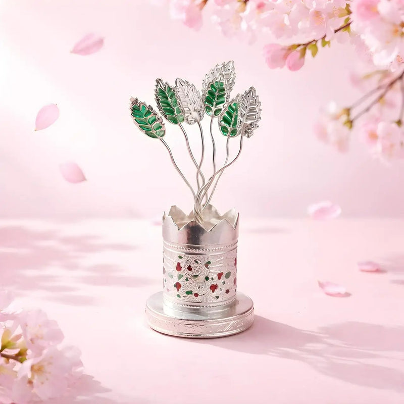 German Silver Tulasi Leaf Stand