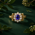 Royal Sapphire Blossom Ring