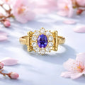 Royal Sapphire Blossom Ring